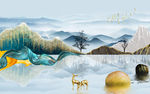 别墅装饰山水画 TIF分层