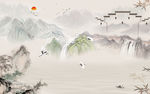 中式 热销山水画 tif分层