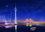 手绘珠海夜景