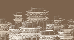 镂空艺术建筑背景墙
