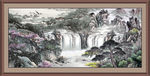 聚宝盆山水画