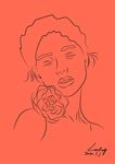 时尚美女矢量手绘