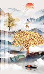 水墨山水装饰画