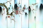 新中式山水梅花图