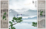 框画山水风景墙画 tif分层