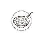 线描馄饨