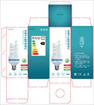 节能灯包装盒展开图