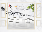 新中式背景墙