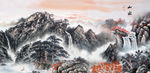 泰山风景画