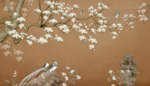 玉兰花电视背景墙