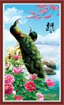 孔雀牡丹图