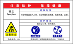 职业病防护公示牌