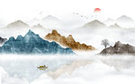 水墨山水画