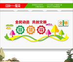 文明标语展板 社区文化墙