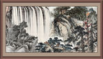 聚宝盆山水画