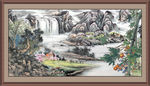 聚宝盆山水画