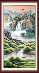 竖幅山水画