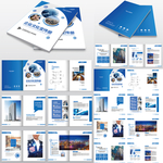 蓝色企业画册设计