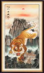 竖幅山水画