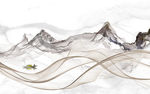 中式轻奢山水画 tif分层