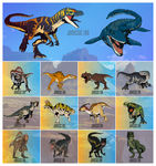 矢量手绘侏罗纪恐龙系列