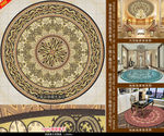 古典精美花纹吊顶瓷砖地毯装饰图