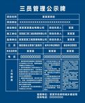 三员管理公示牌