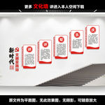文明实践站楼梯展板