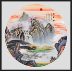 迎客松国画迎客松