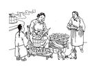 包粽子插画线稿