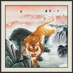 老虎国画老虎