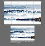 水墨山水 山水 横幅山水画