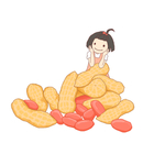 手绘坚果卡通插画花生矢量