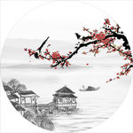 新中式山水装饰画