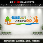 校园阅览室文化墙