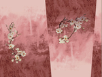 红底花