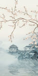 国画简约风山水画 TIF分层