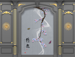 新中式背景墙