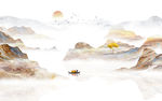 意境水墨山水画