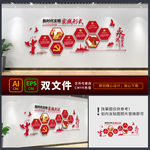 讲评帮乐庆党建文化墙