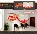 红色物业文化墙
