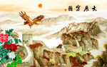 山水画背景墙
