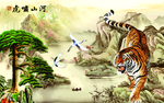 虎啸山河国画山水