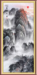 竖幅山水