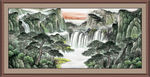 聚宝盆山水画