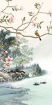 高清 玄关花鸟画 TIF分层