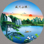 迎客松国画迎客松