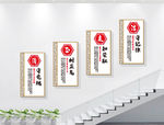 楼梯廉政文化墙 廉政展板 标语