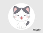 卡通猫插画图标