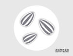 卡通瓜子插画图标
